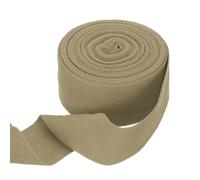 sourcing map Cotton Twill Tape Ribbon 50mm x 10 Meters Herringbone Webbing Tape Roll Bias Binding Tape for DIY Crafts Sewing Gift Wrapping, Khaki