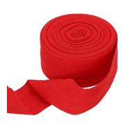 sourcing map Cotton Twill Tape Ribbon 50mm x 10 Meters Herringbone Webbing Tape Roll Bias Binding Tape for DIY Crafts Sewing Gift Wrapping, Red