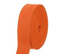 sourcing map Cotton Webbing 1.5 Inch 11 Yard Polyester Cotton Weave Webbing Strap Twill Tape Ribbon for Arts and Crafts Webbing Tote Bag Handles Cloth Belt Making Outdoor Supplies, Orange