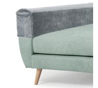 sourcing map Couch Arm Cover, Stretch Sofa Armrest Cover with Twist Nails Scratch-Resistant Furniture Protector for Sofas Chairs, Gray