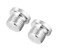 sourcing map Countersunk Plug Internal Hex Head Socket with Flange - M16 X 1.5 Male Stainless Steel Pipe Fitting Thread 2Pcs