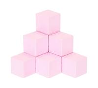 sourcing map Crafts Wooden Cube 100 Pcs 1cm Square Pink Natural Solid Wood Crafts Blocks for DIY Projects, Puzzle Making, Letters, and Stamps for Home Decoration