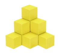 sourcing map Crafts Wooden Cube 50 Pcs 1.5cm Square Yellow Solid Wood Crafts Blocks for DIY Projects, Puzzle Making, Letters, and Stamps for Home Decoration