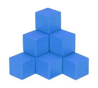 sourcing map Crafts Wooden Cube 50 Pcs 1cm Square Blue Natural Solid Wood Crafts Blocks for DIY Projects, Puzzle Making, Letters, and Stamps for Home Decoration