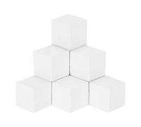 sourcing map Crafts Wooden Cube 50 Pcs 1cm Square White Natural Solid Wood Crafts Blocks for DIY Projects, Puzzle Making, Letters, and Stamps for Home Decoration