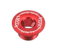 sourcing map Crank Cover Screw M18 Set Set Aluminum Alloy Bicycle Crank Fixing Bolt Bike Crankset Arm Bolt Chainwheel Screws for Mountain Bike, Red