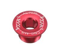 sourcing map Crank Cover Screw M19 Set Aluminum Alloy Bicycle Crank Fixing Bolt Bike Crankset Arm Bolt Chainwheel Screws for Mountain Bike, Red