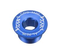 sourcing map Crank Cover Screw M20 Aluminum Alloy Bicycle Crank Fixing Bolt Crankset Arm Chainwheel Screws for Mountain Road Bike, Blue