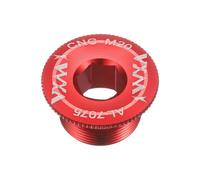 sourcing map Crank Cover Screw M20 Aluminum Alloy Bicycle Crank Fixing Bolt Crankset Arm Chainwheel Screws for Mountain Road Bike, Red