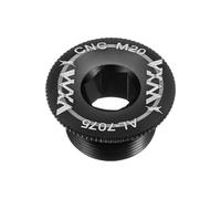sourcing map Crank Cover Screw M20 Set Aluminum Alloy Bicycle Crank Fixing Bolt Bike Crankset Arm Bolt Chainwheel Screws for Mountain Bike, Black