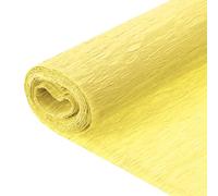 sourcing map Crepe Paper, 7.9ft Long 20 Inch Wide Pale Yellow Crepe Paper Roll for Streamers Party Decorations, Graduation Party Supplies, DIY Crafts(Pack of 1)