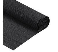 sourcing map Crepe Paper Roll 7.5ft Long 20 Inch Wide for Wedding Ceremony Various Large Festivals Decoration, Black
