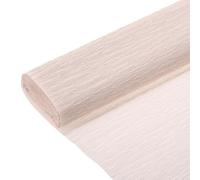 sourcing map Crepe Paper Roll 8.2ft Long 9.84 Inch Wide for Wedding Ceremony Various Large Festivals Decoration, Light Champagne