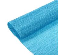 sourcing map Crepe Paper Roll 8.2ft Long 9.84 Inch Wide for Wedding Ceremony Various Large Festivals Decoration, Lake Blue