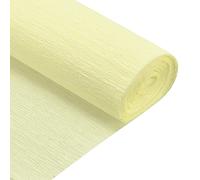 sourcing map Crepe Paper Rolls 7.5ft Long 20 Inch Wide for Various Large Hanging Party Backdrop DIY Decorations, DIY Supplies, Pale Yellow Pack of 3