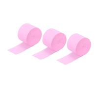 sourcing map Crepe Paper Streamer Crepe Paper Decoration 82ft Long 1.77 Inch Wide for Birthday Party Wedding Thanksgiving Christmas Decorations DIY, Light Pink Pack of 3