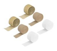 sourcing map Crepe Paper Streamer Party Streamer Decorations 2 Inch x 27 Ft for Birthday Party Wedding Festival Party Decorations, Beige, Gray, Gold, Pack of 6