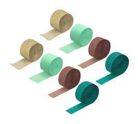 sourcing map Crepe Paper Streamer Party Streamer Decorations 2 Inch x 27 Ft for Birthday Party Wedding Festival Party Decorations, Green, Dark Green, Gold, Beige, Deep Tea, Pack of 8