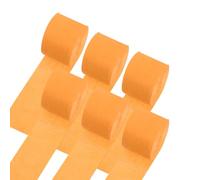sourcing map Crepe Paper Streamers 6 Rolls 492Ft Crepe Paper Light Orange Streamers Party Ornaments for Birthday Party Wedding Ceremony Graduation Ornaments (1.8 in x 82 Ft/Roll)
