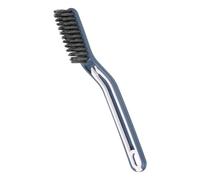 sourcing map Crevice Cleaning Brush with Tweezer, Hard Bristle Gap Brush for Tidying Narrow Space, Deep Cleaning Supplies for Kitchen Sink, Toilet, Bathroom, Bathtub, Home, Window, Blue