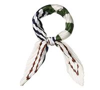 sourcing map Crinkle Pleated Stripe Rhombus Neck Scarf Crumple Neckerchief for Women