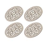 sourcing map Crochet Basket Base 5.5 Inch Circle Wooden Crochet Bag Bottom Unfinished Wood for DIY Craft Basket Crochet, Bag Weaving Knitting Bases Pack of 4