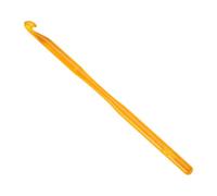 sourcing map Crochet Hooks 6mm Ergonomic Knitting Needle Plastic Colorful Transparent Crochet Hooks for DIY Crocheting Yarn Blanket Carpet Weaving, Orange