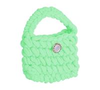 sourcing map Crochet Purse Pouch, Cute Handmade Knitted Storage Bag, Knit Earbud Pouch Crochet Bag for Earbuds Headphones Keys Makeup Storage Organizer, Jade Green