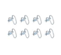 sourcing map Cross-Connector Vertical Pipe Clip, 8pcs Fit 1"(25mm) to 1"(25mm) Crossover Buckle Steel Cross Pipe Clamp for Greenhouse Awning Frames