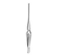 sourcing map Cross Lock Tweezers 6.22" Stainless Steel Reverse Tweezers Straight Tip with PVC Rubber for Jewelry DIY Craft Electronics, Silver