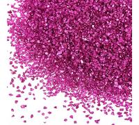 sourcing map Crushed Glass for Resin Art, 150g Small Irregular Metallic Chunky Chips Small Broken Crushed Glass Glitter Pieces for Crafts DIY Vase Filler Jewelry Making Decor, Light Purple