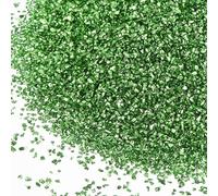 sourcing map Crushed Glass for Resin Art, 150g Small Irregular Metallic Chunky Chips Small Broken Crushed Glass Glitter Pieces for Crafts DIY Vase Filler Jewelry Making Decor, Lake Green