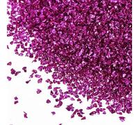 sourcing map Crushed Glass for Resin Art, 150g Small Irregular Metallic Chunky Chips Small Broken Crushed Glass Glitter Pieces for Crafts DIY Vase Filler Jewelry Making Decor, Dark Purple