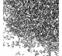 sourcing map Crushed Glass for Resin Art, 150g Small Irregular Metallic Chunky Chips Small Broken Crushed Glass Glitter Pieces for Crafts DIY Vase Filler Jewelry Making Decor, Dark Gray
