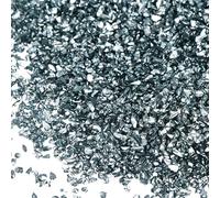sourcing map Crushed Glass for Resin Art, 150g Small Irregular Metallic Chunky Chips Small Broken Crushed Glass Glitter Pieces for Crafts DIY Vase Filler Jewelry Making Decor, Metallic Blue