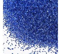 sourcing map Crushed Glass for Resin Art, 150g Small Irregular Metallic Chunky Chips Small Broken Crushed Glass Glitter Pieces for Crafts DIY Vase Filler Jewelry Making Decor, Blue