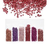 sourcing map Crushed Glass High Luster Chips 1-3mm 30g Broken Glass Pieces Irregular Glass Metallic Crystal Chips for Nail Arts Craft DIY Vase Resin Filler Jewelry Making, Multicolor