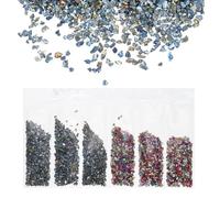 sourcing map Crushed Glass High Luster Chips 1-3mm 30g Broken Glass Pieces Irregular Glass Metallic Crystal Chips for Resin Arts Craft DIY Vase Filler Jewelry Making Decoration, Multicolor