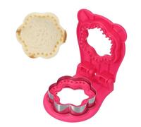 sourcing map Crustless Sandwich Cutter, Flower Shape Uncrustable Sandwich Maker Sealer Press Bread Cookie Cutter and Sealer for DIY Breakfast Lunch Afternoon Tea (Rose Red)