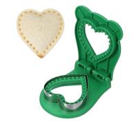 sourcing map Crustless Sandwich Cutter, Heart Shape Uncrustable Sandwich Maker Sealer Press Bread Cookie Cutter and Sealer for DIY Breakfast Lunch Afternoon Tea (Green)