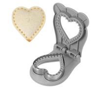 sourcing map Crustless Sandwich Cutter, Heart Shape Uncrustable Sandwich Maker Sealer Press Bread Cookie Cutter and Sealer for DIY Breakfast Lunch Afternoon Tea (Gray)
