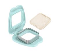 sourcing map Crustless Sandwich Cutter, Square Apple Uncrustable Sandwich Maker Sealer Press Bread Cookie Cutter and Sealer for DIY Breakfast Lunch Afternoon Tea (Light Blue)