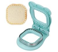 sourcing map Crustless Sandwich Cutter, Square Shape Uncrustable Sandwich Maker Sealer Press Bread Cookie Cutter and Sealer for DIY Breakfast Lunch Afternoon Tea (Blue)