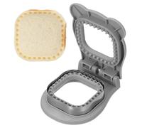 sourcing map Crustless Sandwich Cutter, Square Shape Uncrustable Sandwich Maker Sealer Press Bread Cookie Cutter and Sealer for DIY Breakfast Lunch Afternoon Tea (Gray)