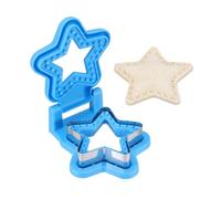 sourcing map Crustless Sandwich Cutter, Star-Shape Uncrustable Sandwich Maker Sealer Press Bread Cookie Cutter and Sealer for DIY Breakfast Lunch Afternoon Tea (Blue)