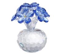 sourcing map Crystal Flower Figurine, Seven Flowers Figurines Bouquet Ornaments Bouquet Decor Collectible for Birthday Anniversary Wedding Gifts Valentine's Day Gifts, Red