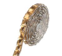 sourcing map Crystal Rhinestone Ribbon, 1 Yard x 0.39 Inch Self-Adhesive Rhinestone Sticker Ribbon Banding Belt Wrap for Wedding Cakes Birthday DIY Crafts Car Home Decor, Brown