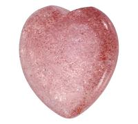 sourcing map Crystals Heart Healing Stones Berry Quartz Thumb Natural Love Positive Energy FENG Shui Palm Worry Gemstone 1.2" for Balancing Meditation Anxiety Stress Relief Powerful