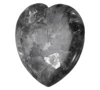 sourcing map Crystals Heart Healing Stones Black Labradorite Thumb Natural Love Positive Energy FENG Shui Palm Worry Gemstone 1.6" for Balancing Meditation Anxiety Stress Relief Powerful