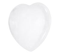 sourcing map Crystals Heart Healing Stones Clear Quartz Thumb Natural Love Positive Energy FENG Shui Palm Worry Gemstone 1.2" for Balancing Meditation Anxiety Stress Relief Powerful